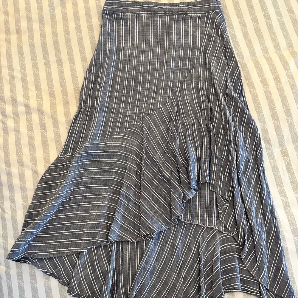Lulu's Black Asymmetrical Maxi Wrap Skirt